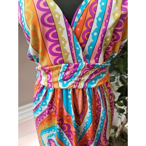 Heart Soul Women Multicolor Sweetheart Neck Sleeveless Casual Knee Length Dress - Picture 3 of 12